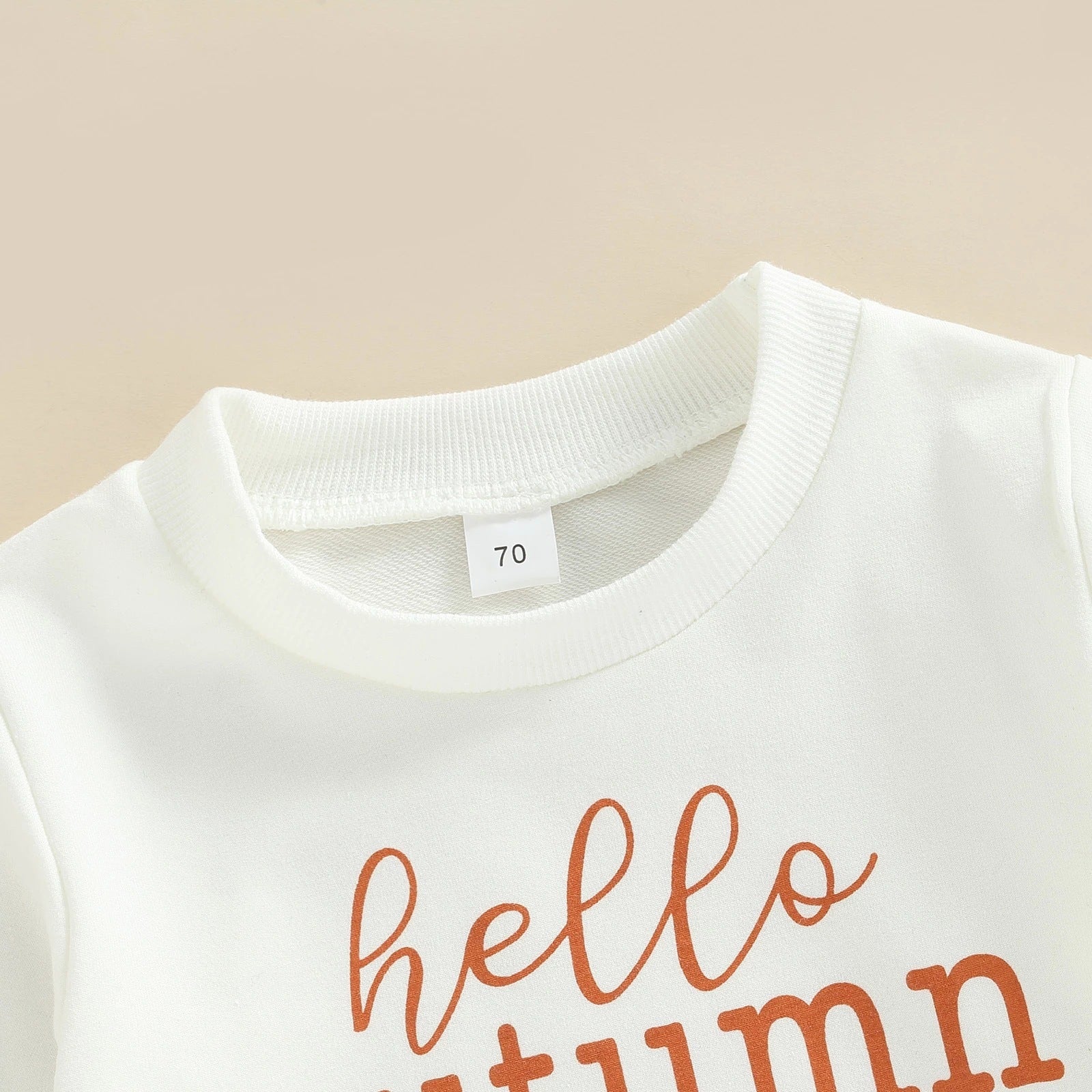 Alphabet Print Baby Pullover & Bottoms